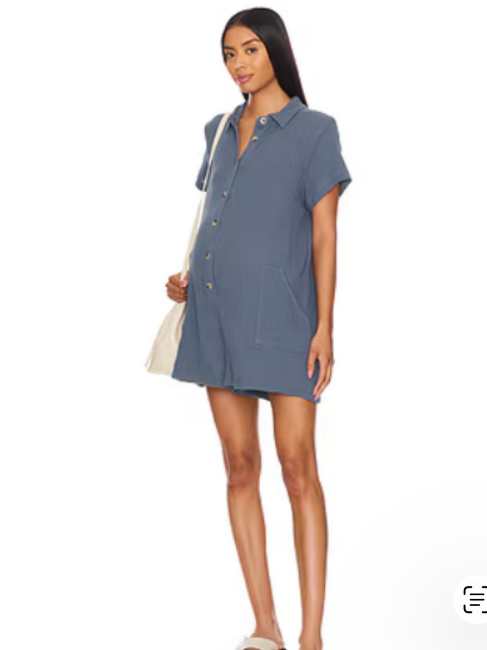 HATCH Maternity The Lenora Romper in Charcoal size M NWT